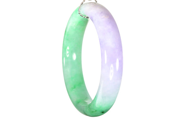 Green and Lavender Jadeite Bangle