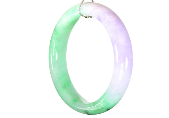 Green and Lavender Jadeite Bangle