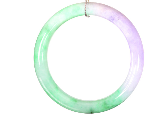 Green and Lavender Jadeite Bangle