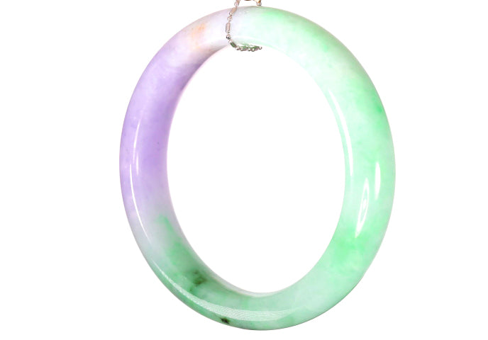 Green and Lavender Jadeite Bangle