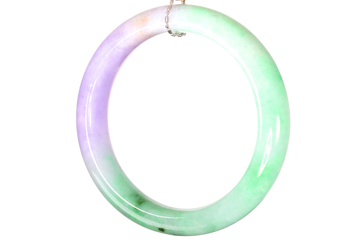 Green and Lavender Jadeite Bangle