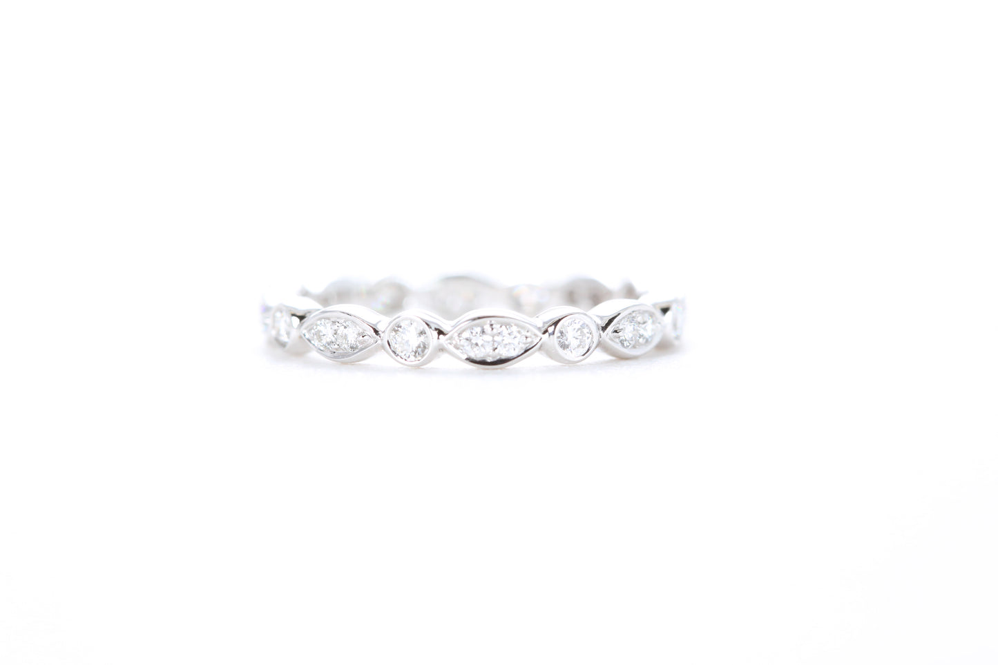 Art Deco Bezel set Diamond Eternity Ring