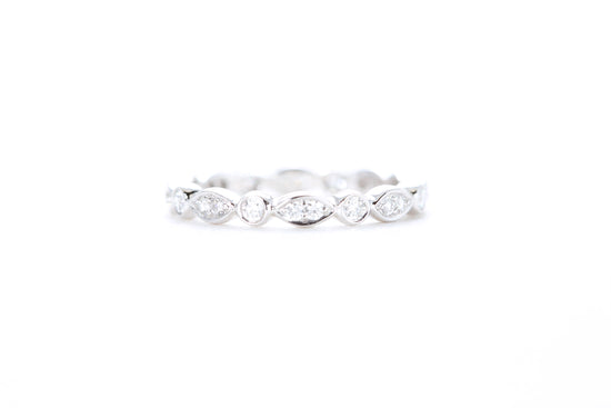 Art Deco Bezel set Diamond Eternity Ring