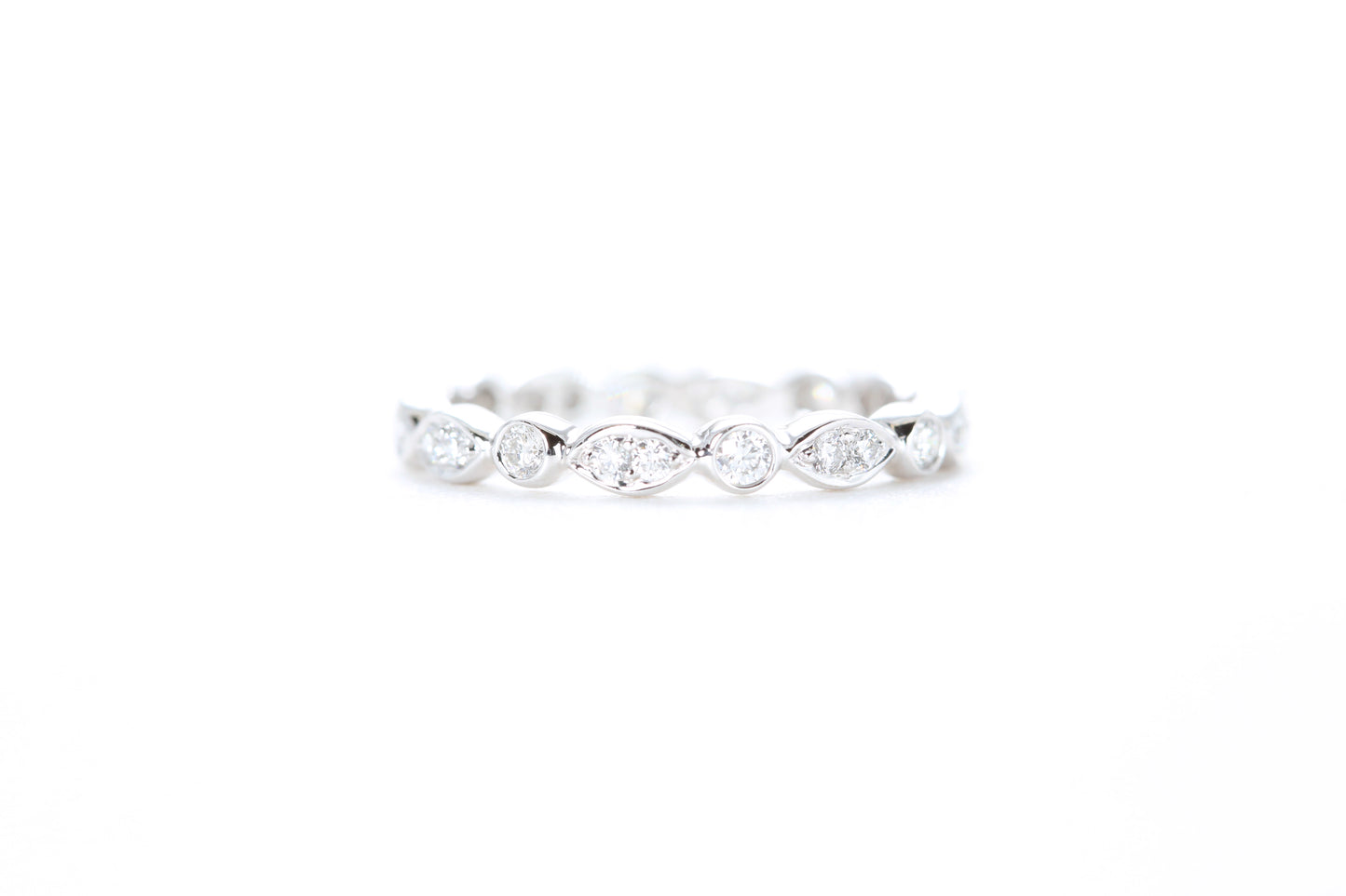 Art Deco Bezel set Diamond Eternity Ring