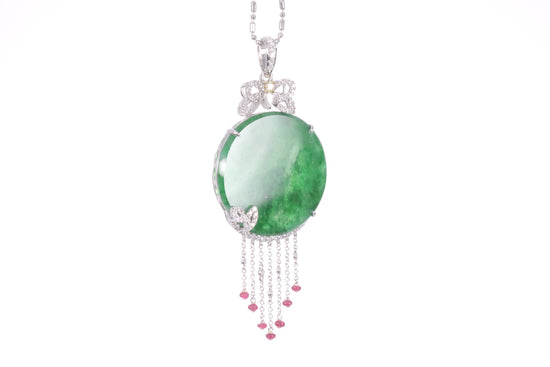 Jadeite and Ruby Pendant