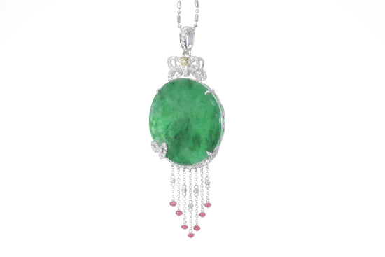 Jadeite and Ruby Pendant