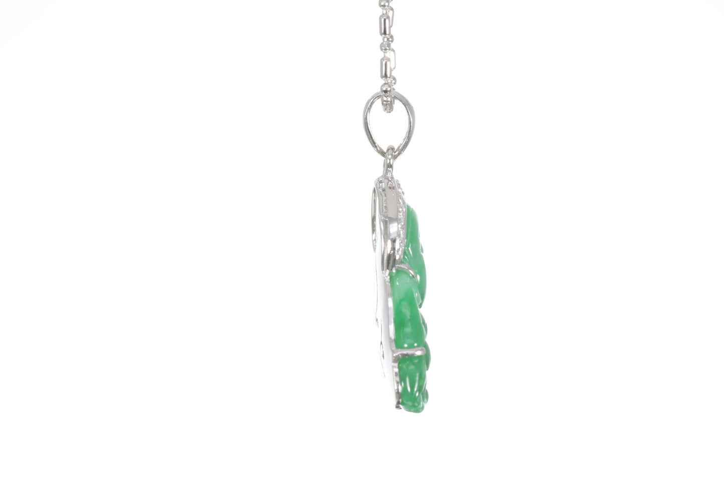 Jadeite Buddha with a Diamond Halo