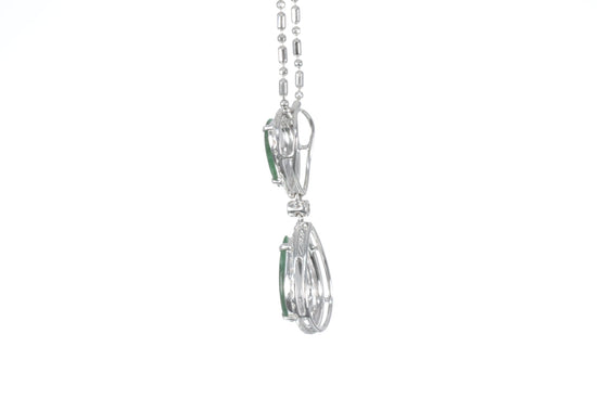 Jadeite Double Pear Shaped Pendant