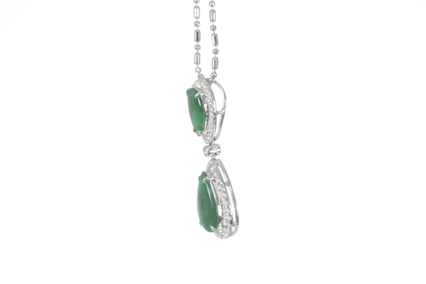 Jadeite Double Pear Shaped Pendant