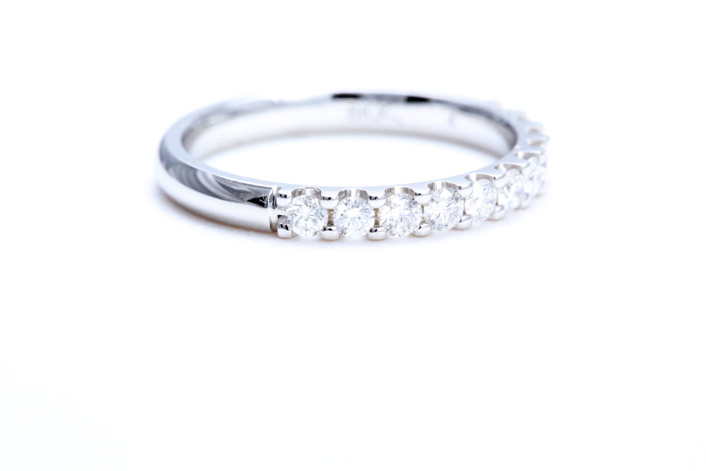 Minimalist Pavé Diamond Ring 1/2 of a carat total weight in 18K white gold