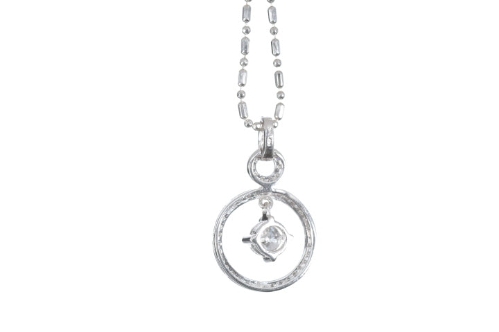 Diamond Dangle Circle Pendant