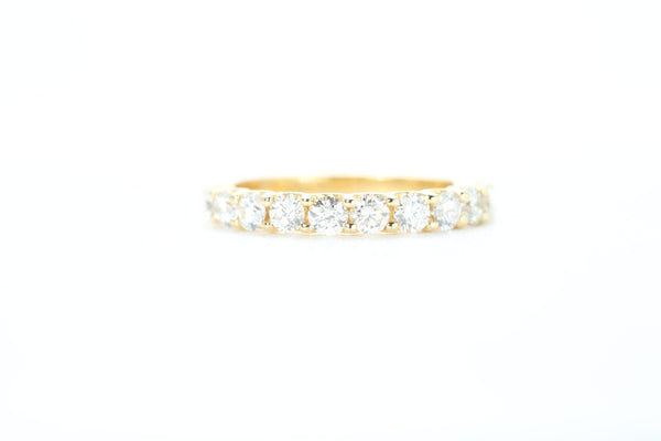 Micro Pavé One Carat Carat Diamond Ring in 18k Yellow Gold