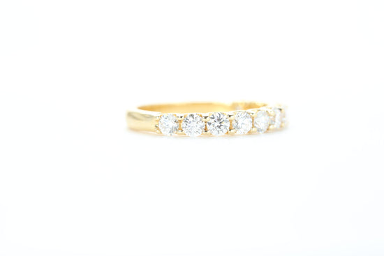 Micro Pavé One Carat Carat Diamond Ring in 18k Yellow Gold