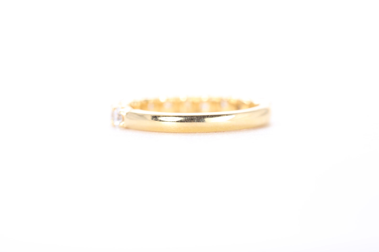 Micro Pavé One Carat Carat Diamond Ring in 18k Yellow Gold