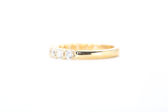 Micro Pavé One Carat Carat Diamond Ring in 18k Yellow Gold