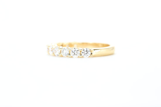 Micro Pavé One Carat Carat Diamond Ring in 18k Yellow Gold