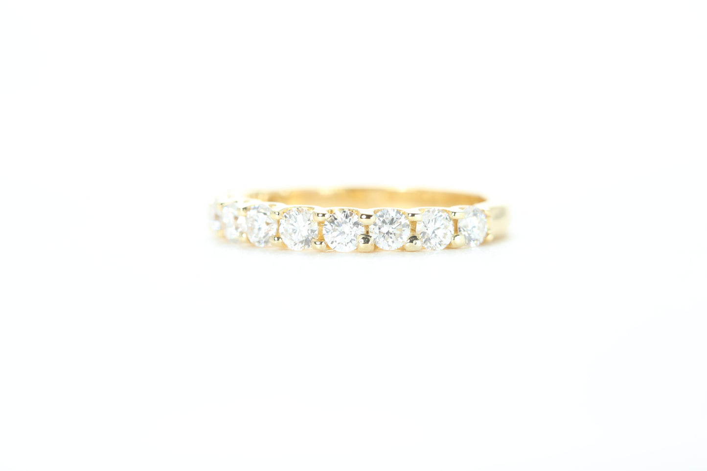 Micro Pavé One Carat Carat Diamond Ring in 18k Yellow Gold