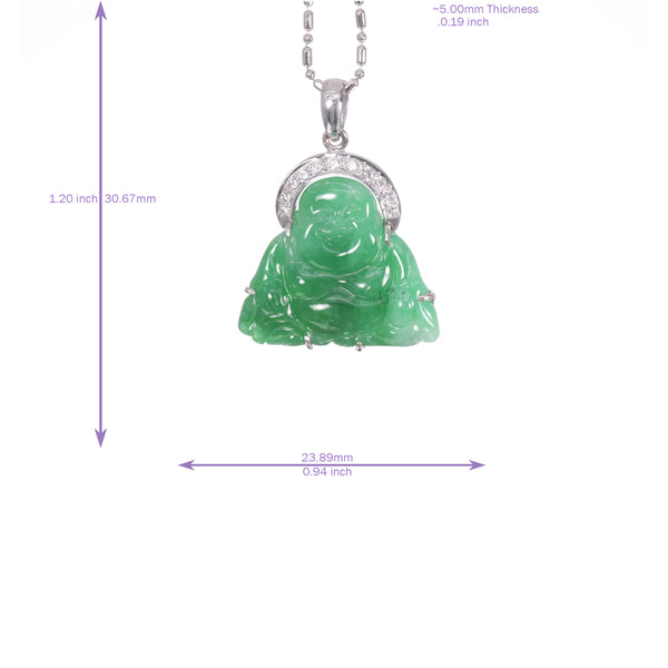 Jadeite Buddha with a Diamond Halo