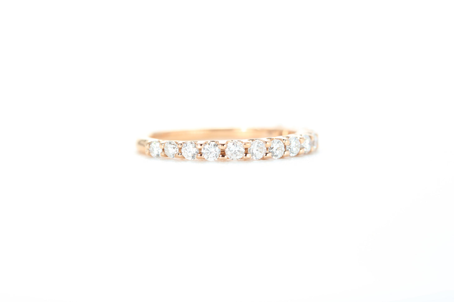 Micro Pavé 1/2 Carat Diamond Ring in 18k Rose Gold