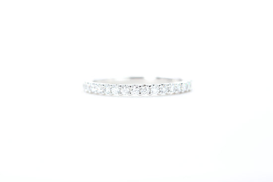 Micro Pavé 1/3 Carat Diamond Ring in 18K White Gold