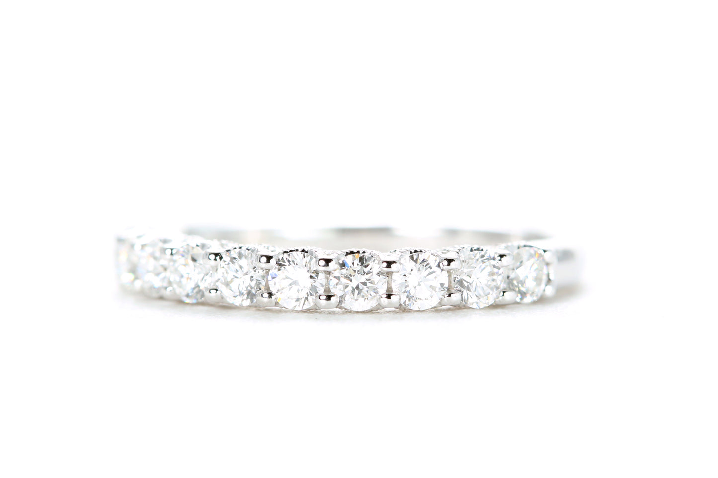 Milgrained Diamond Band