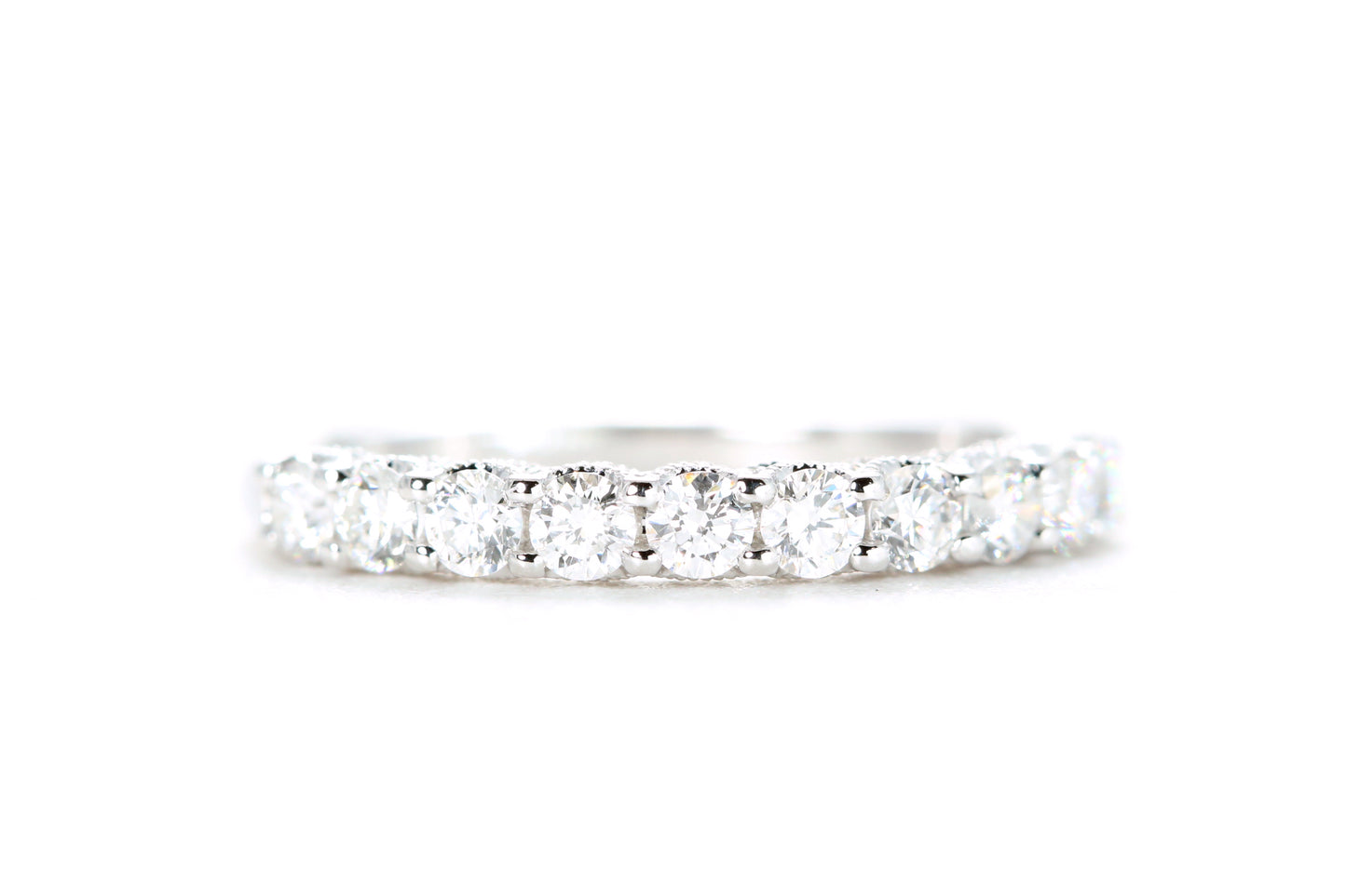 Milgrained Diamond Band